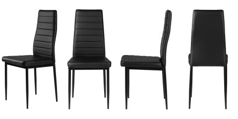 KRZESŁO KRZESŁA ZESTAW KRZESEŁ DO SALONU SKÓRA 4X MODERNHOME