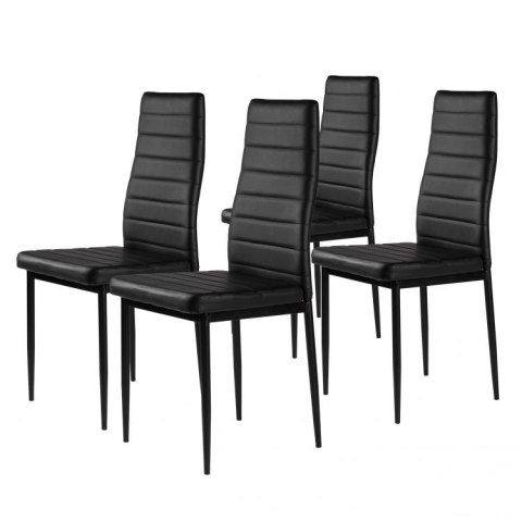 KRZESŁO KRZESŁA ZESTAW KRZESEŁ DO SALONU SKÓRA 4X MODERNHOME