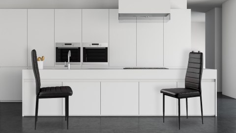 KRZESŁO KRZESŁA ZESTAW KRZESEŁ DO SALONU SKÓRA 4X MODERNHOME