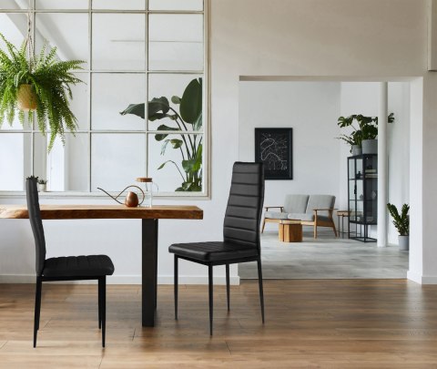 KRZESŁO KRZESŁA ZESTAW KRZESEŁ DO SALONU SKÓRA 4X MODERNHOME
