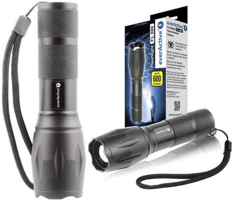Latarka ręczna diodowa (LED) everActive FL-600 z diodą CREE XM-L2 18650 / 3x AAA (R03) Latarka ręczna diodowa (LED) everActive FL-600 z diodą CREE XM-L2 18650 / 3x AAA (R03)