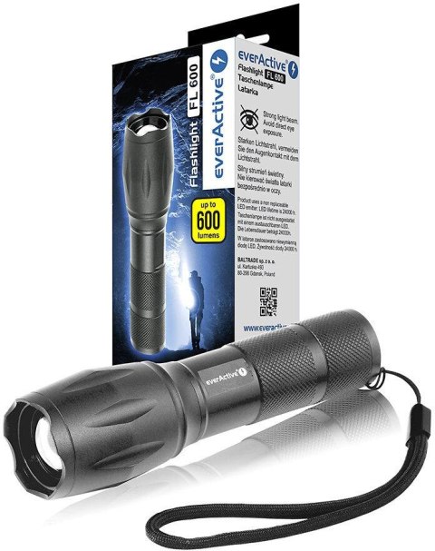 Latarka ręczna diodowa (LED) everActive FL-600 z diodą CREE XM-L2 18650 / 3x AAA (R03) Latarka ręczna diodowa (LED) everActive FL-600 z diodą CREE XM-L2 18650 / 3x AAA (R03)