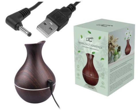 Nawilżacz powietrza LTC, podświetlany w 4 kolorach, 130 ml, ciemne drewno LXLL143 Nawilżacz powietrza LTC, podświetlany w 4 kolorach, 130 ml, ciemne drewno LXLL143
