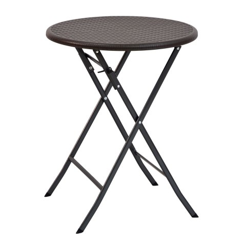 Stolik kawowy składany stół ogrodowy rattan 60cm Stolik kawowy składany stół ogrodowy rattan 60cm