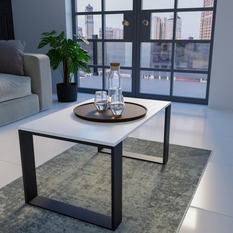 Stolik ława MODERN 90x58xH50 biały/czarny Stolik ława MODERN 90x58xH50 biały/czarny