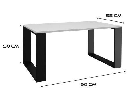 Stolik ława MODERN 90x58xH50 biały/czarny Stolik ława MODERN 90x58xH50 biały/czarny