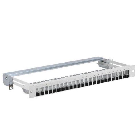Patch panel keystone 19" 24-porty, FTP, wysuwany, szary Netrack Patch panel keystone 19" 24-porty, FTP, wysuwany, szary Netrack