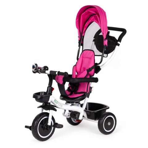 Rower trójkołowy wózek obracane siedzisko Pink Ecotoys Rower trójkołowy wózek obracane siedzisko Pink Ecotoys