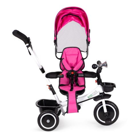 Rower trójkołowy wózek obracane siedzisko Pink Ecotoys Rower trójkołowy wózek obracane siedzisko Pink Ecotoys