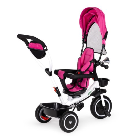 Rower trójkołowy wózek obracane siedzisko Pink Ecotoys Rower trójkołowy wózek obracane siedzisko Pink Ecotoys