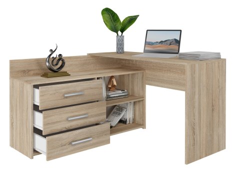 Biurko narożne + komoda DANY 120x50xH76 sonoma Biurko narożne + komoda DANY 120x50xH76 sonoma