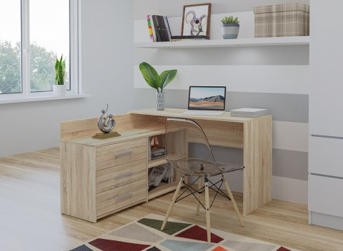 Biurko narożne + komoda DANY 120x50xH76 sonoma Biurko narożne + komoda DANY 120x50xH76 sonoma