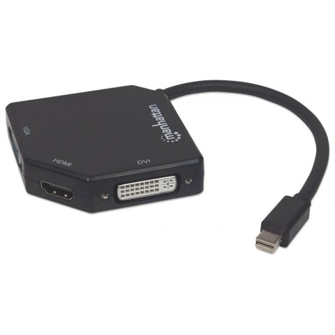 Kabel adapter Manhattan Mini DisplayPort / HDMI 4K lub VGA/DVI 1080p 0,25m Kabel adapter Manhattan Mini DisplayPort / HDMI 4K lub VGA/DVI 1080p 0,25m