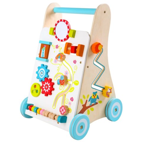 Drewniany chodzik pchacz wózek edukacyjny ECOTOYS Drewniany chodzik pchacz wózek edukacyjny ECOTOYS