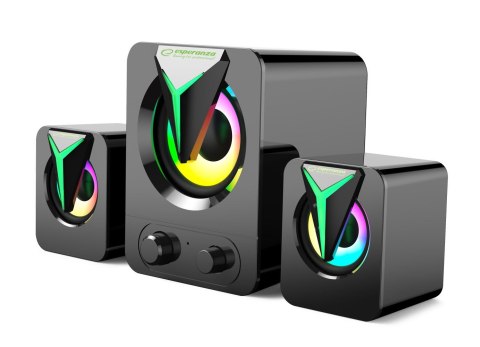 ESPERANZA GŁOŚNIKI 2.1 USB LED RAINBOW SOPRANO EGS107 ESPERANZA GŁOŚNIKI 2.1 USB LED RAINBOW SOPRANO EGS107