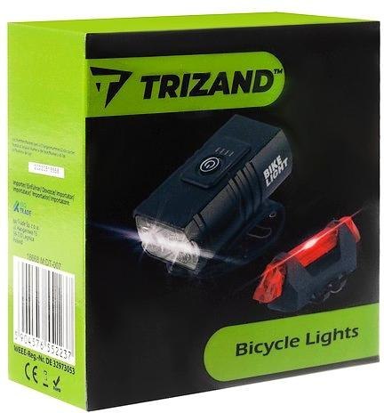 Lampka rowerowa 4T6 USB + tylne światło 15916 - uniwersalny Trizand Lampka rowerowa 4T6 USB + tylne światło 15916 - uniwersalny Trizand