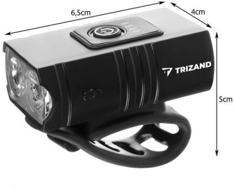 Lampka rowerowa 4T6 USB + tylne światło 15916 - uniwersalny Trizand Lampka rowerowa 4T6 USB + tylne światło 15916 - uniwersalny Trizand