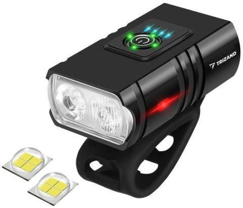 Lampka rowerowa 4T6 USB + tylne światło 15916 - uniwersalny Trizand Lampka rowerowa 4T6 USB + tylne światło 15916 - uniwersalny Trizand