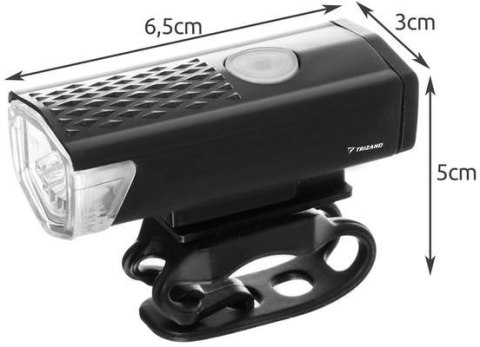 Lampka rowerowa LED USB + tylne światło 15914 - uniwersalny Trizand Lampka rowerowa LED USB + tylne światło 15914 - uniwersalny Trizand