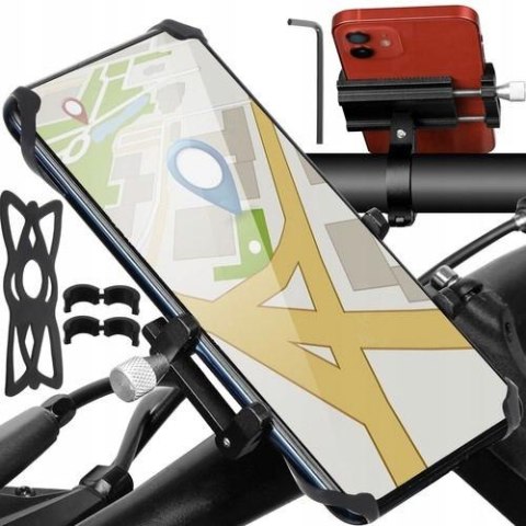 Uchwyt rowerowy na telefon z gumką U18282 16004 - uniwersalny Trizand Uchwyt rowerowy na telefon z gumką U18282 16004 - uniwersalny Trizand