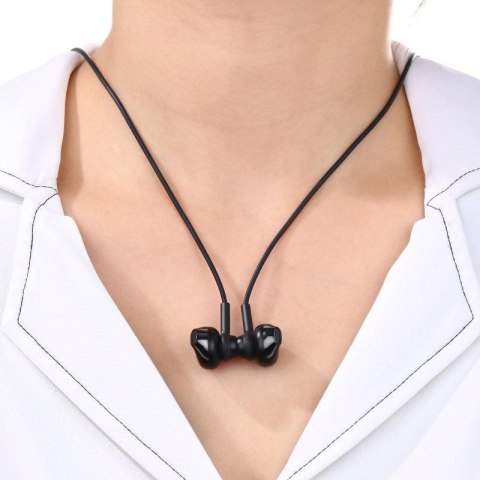 Joyroom bezprzewodowe słuchawki sportowe bluetooth neckband czarny (JR-D6) Joyroom bezprzewodowe słuchawki sportowe bluetooth neckband czarny (JR-D6)