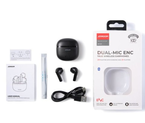 Joyroom słuchawki TWS bezprzewodowe ENC wodoodporne IPX4 Bluetooth 5.3 czarny JR-TL11 Joyroom słuchawki TWS bezprzewodowe ENC wodoodporne IPX4 Bluetooth 5.3 czarny JR-TL11