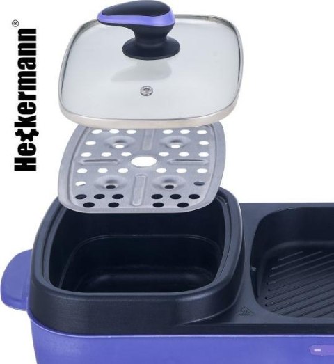 Wielofunkcyjna kuchenka elektryczna z grillem 2w1 1600W Heckermann® R40-2