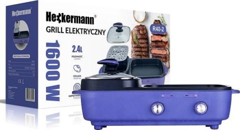 Wielofunkcyjna kuchenka elektryczna z grillem 2w1 1600W Heckermann® R40-2