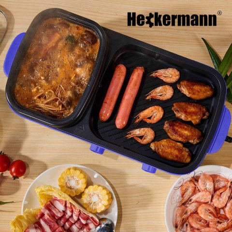 Wielofunkcyjna kuchenka elektryczna z grillem 2w1 1600W Heckermann® R40-2
