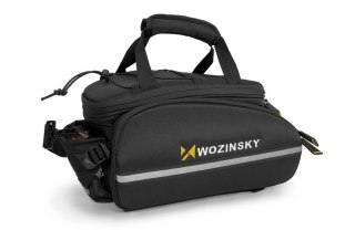 Wozinsky duża torba rowerowa na bagażnik 35l + pokrowiec przeciwdeszczowy czarny WBB19BK