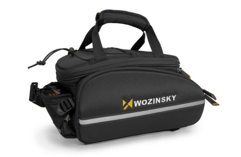 Wozinsky duża torba rowerowa na bagażnik 35l + pokrowiec przeciwdeszczowy czarny WBB19BK