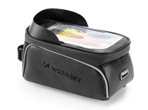 Wozinsky torba rowerowa na ramę z etui na telefon 2 l czarna WBB17BK