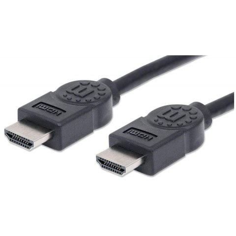 Kabel Manhattan HDMI-HDMI Ethernet 4K*30Hz ARC Ekranowany 1m czarny Kabel Manhattan HDMI-HDMI Ethernet 4K*30Hz ARC Ekranowany 1m czarny