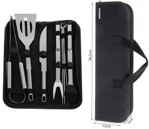 Przybory do grilla - zestaw 9 akcesoriów + etui Przybory do grilla - zestaw 9 akcesoriów + etui