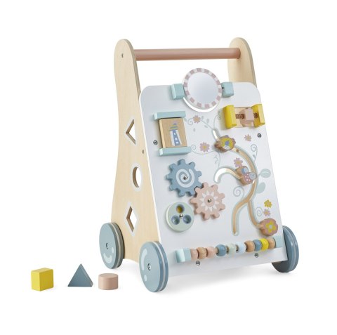 Drewniany chodzik pchacz wózek edukacyjny ECOTOYS Drewniany chodzik pchacz wózek edukacyjny ECOTOYS