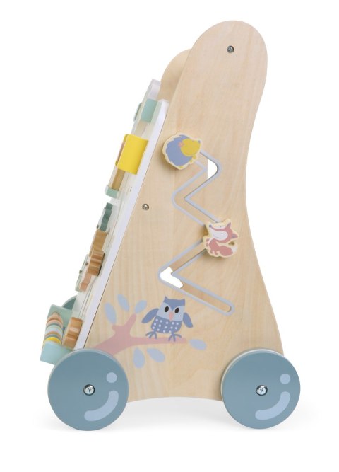 Drewniany chodzik pchacz wózek edukacyjny ECOTOYS Drewniany chodzik pchacz wózek edukacyjny ECOTOYS