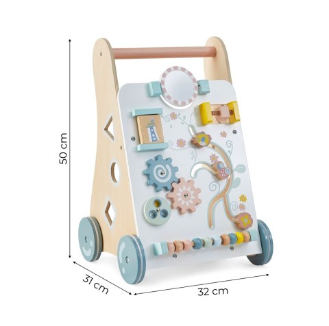 Drewniany chodzik pchacz wózek edukacyjny ECOTOYS Drewniany chodzik pchacz wózek edukacyjny ECOTOYS
