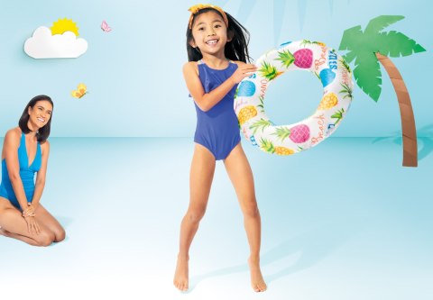 Koło do pływania dmuchane dla dzieci 51cm Ananas INTEX Koło do pływania dmuchane dla dzieci 51cm Ananas INTEX
