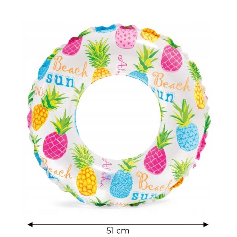 Koło do pływania dmuchane dla dzieci 51cm Ananas INTEX Koło do pływania dmuchane dla dzieci 51cm Ananas INTEX