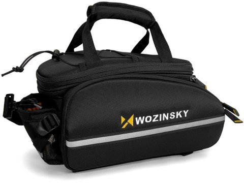 Wozinsky duża torba rowerowa na bagażnik 35l + pokrowiec przeciwdeszczowy czarny WBB19BK