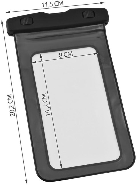 Etui wodoodporne na telefon - czarne