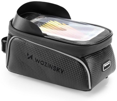 Wozinsky torba rowerowa na ramę z etui na telefon 2 l czarna WBB17BK