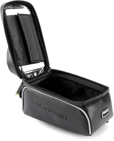 Wozinsky torba rowerowa na ramę z etui na telefon 2 l czarna WBB17BK