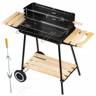 Grill ogrodowy z półkami regulacja
