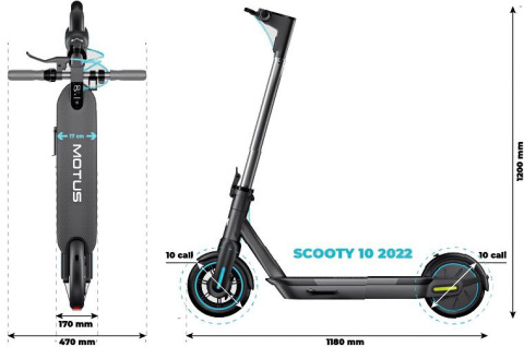 Hulajnoga elektryczna Motus Scooty 10 Hulajnoga elektryczna Motus Scooty 10
