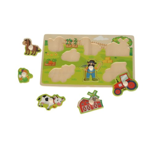 Puzzle drewniane układanka farma traktor krowa Puzzle drewniane układanka farma traktor krowa
