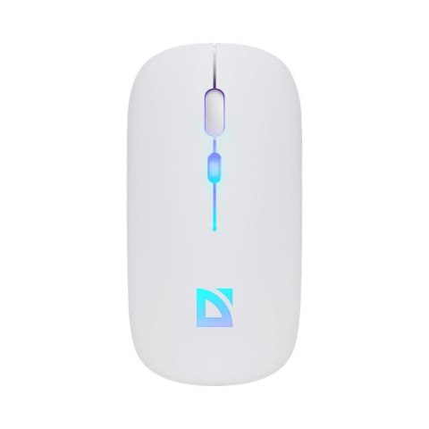 Mysz bezprzewodowa Defender TOUCH MM-997 optyczna 1600dpi 2.4 GHz + Bluetooth biała RGB AKUMULATOR bezklikowa silent Mysz bezprzewodowa Defender TOUCH MM-997 optyczna 1600dpi 2.4 GHz + Bluetooth biała RGB AKUMULATOR bezklikowa silent