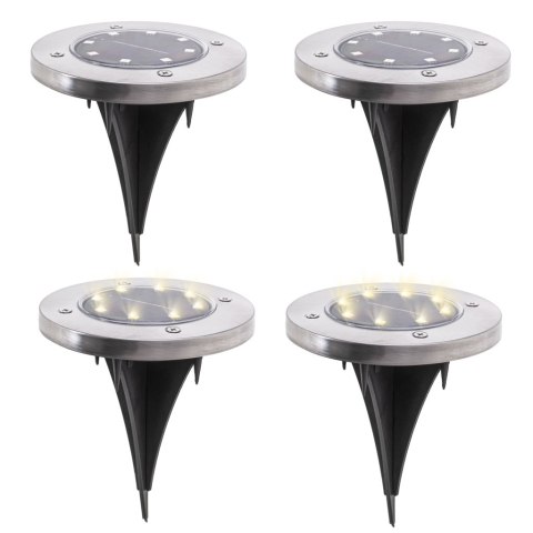Lampki solarne najazdowe gruntowe 8LED 4szt. zimny Lampki solarne najazdowe gruntowe 8LED 4szt. zimny