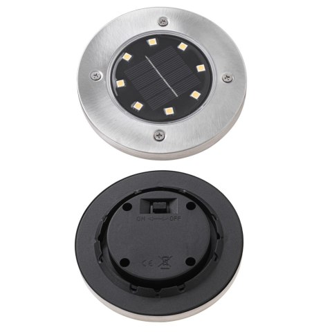 Lampki solarne najazdowe gruntowe 8LED 4szt. zimny Lampki solarne najazdowe gruntowe 8LED 4szt. zimny