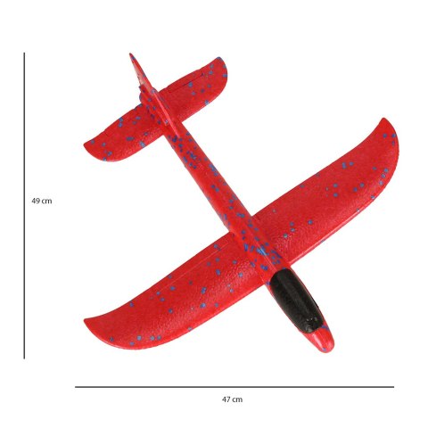 Szybowiec samolot styropianowy 47x49cm czerwony Szybowiec samolot styropianowy 47x49cm czerwony